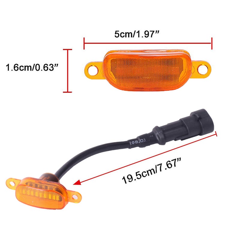BASIKER Auto Front Grille Lights for 2004-2019 Ford F150 F250 F350 External LED Decoration | 3 Pack Amber Lens - Image 5